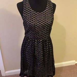 EUC Hearts Vintage Brand Black and White Lace Tank Style Dress